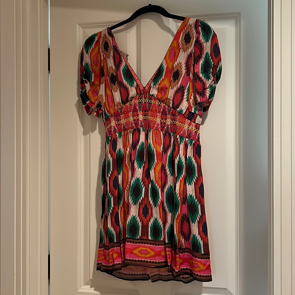 Alice and Olivia multicolor print mini dress